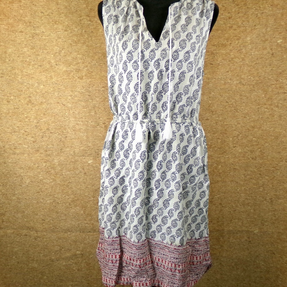 Beachlunchlounge Boho Midi Dress M Sleeveless Paisley Print Summer Lounge Wear